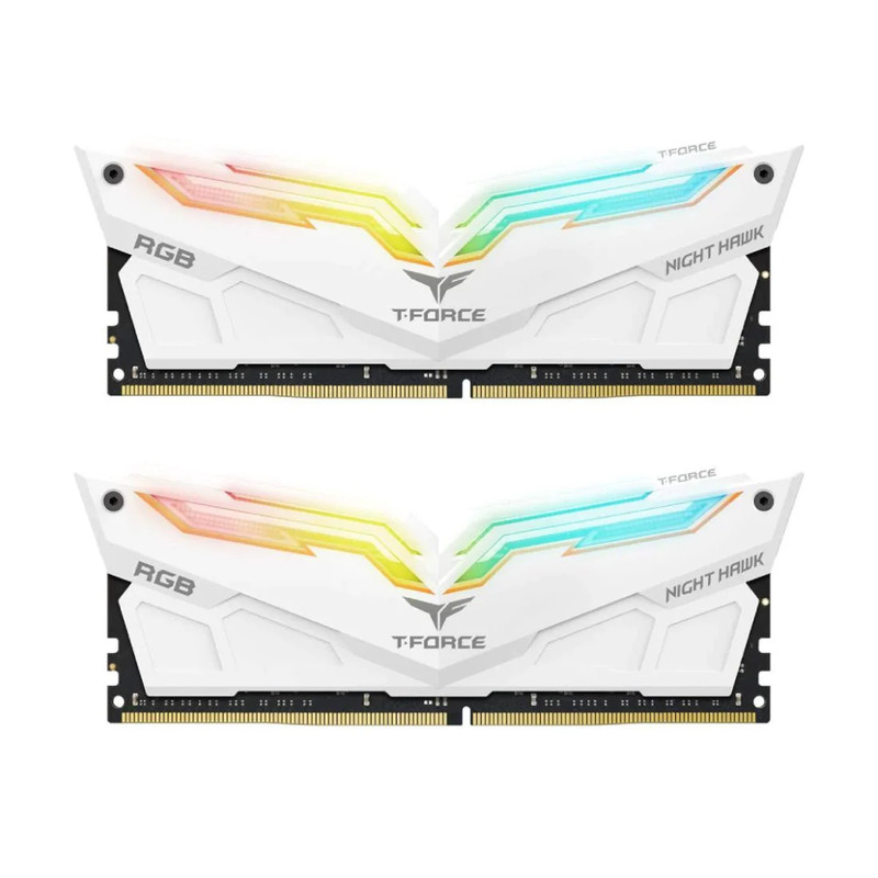 Team Group T-Force Night Hawk 16GB (2x8GB) 3200MHz DDR4 - White - الذاكرة العشوائية
